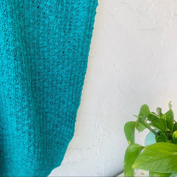 vintage 90s knit bright green sweater style tank - Picture 4 of 4